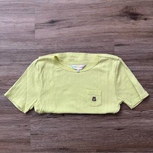 Teddy Fresh Pointelle Mini Pocket Tee Lime Green 🐻